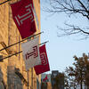 Picture of Temple Flags in front of Temple Baptist church.