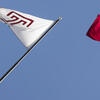 Temple Flags moving in the flag